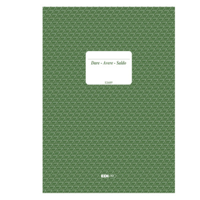 Registro dare-avere-saldo - 24 x 17cm - 100 fogli - Edipro