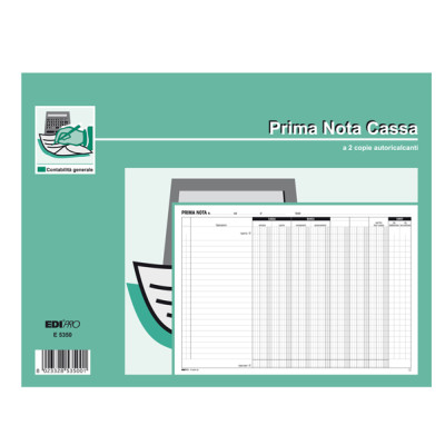 Blocco prima nota cassa-banca - 50-50 fogli autoricalcanti - 22 x 30cm - Edipro