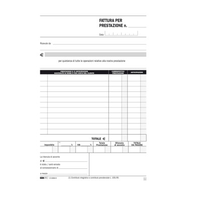 Blocco fatture professionisti - 50-50 fogli autoricalcanti - 23 x 15cm - Edipro