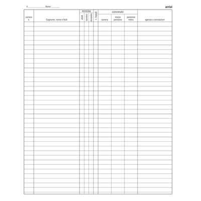 Registro arrivi-partenze - 31 x 24,5cm - 46pg - Edipro