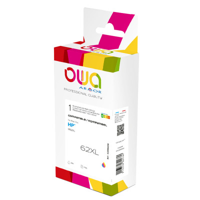 Armor - Cartuccia ink Compatibile  per Hp 62XL - C-M-Y - K20584OW - 18ml