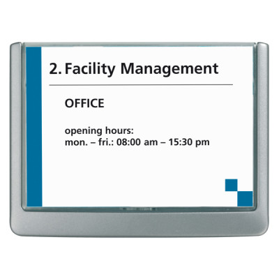Targa per porte-pareti Click Sign - 14,9 x 10,6 cm - Durable