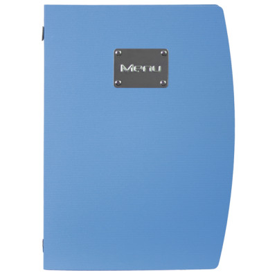 Portamenù Rio - 1 inserto doppio incluso - A4 - 24 x 34 cm - blu - Securit