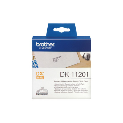 Brother - Rotolo 400 Etichette 29 x 90 mm - Nero-Bianco - DK-11201