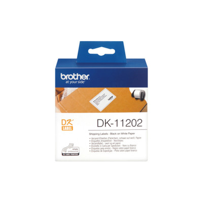 Brother - Rotolo 300 Etichette 62 x 100 mm - Nero-Bianco - DK-11202