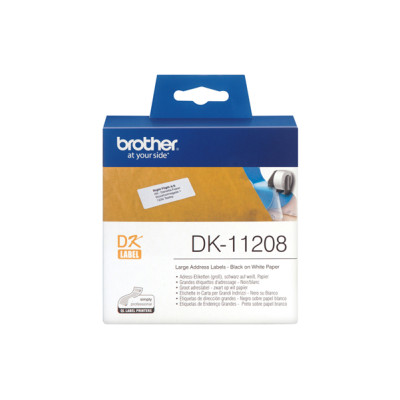 Brother - Rotolo 400 Etichette 38 x 90 mm - Nero-Bianco - DK-11208