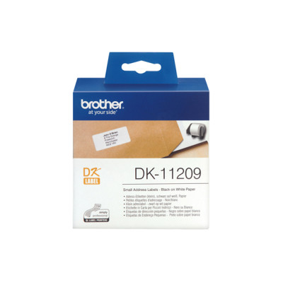 Brother - Rotolo 800 Etichette 29 x 62 mm - Nero-Bianco - DK-11209