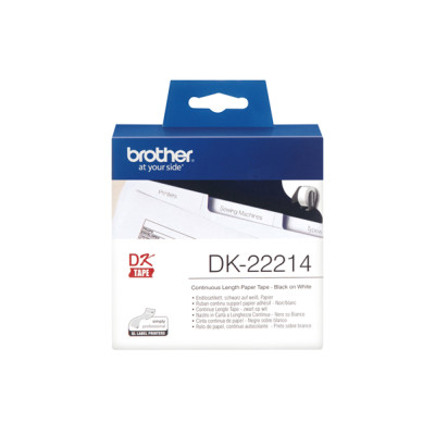 Brother - Rotolo etichetta continua - Nero-Bianco - 12mm x 30,48mt - DK22214