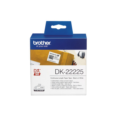 Brother - Nastro adesivo - Nero-Bianco - 38mm x 30,48mt - DK22225