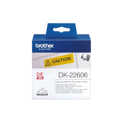 Brother - Nastro adesivo - Nero-Giallo -  62mm x 15,24mt - DK22606