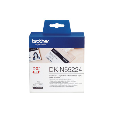 Brother - Nastro non adesivo - Nero-Bianco - 54mm x 30,48mt - DKN55224