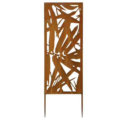 Pannello decorativo - acciaio - 30 x 90 cm - corten - Verdemax