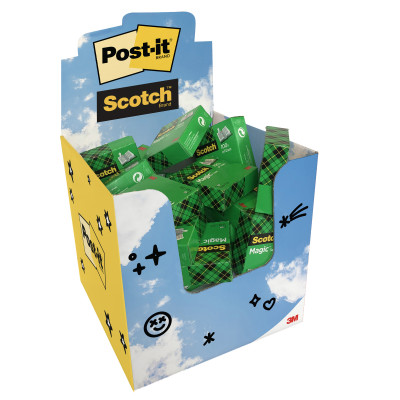 Nastro adesivo - 19 mm x 33 m - neutro - ScotchÂ®MagicÂ® - expo 32 pezzi