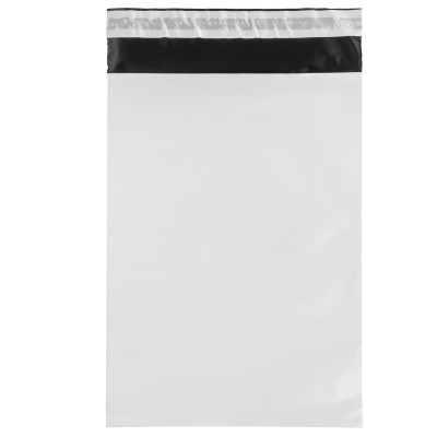 Sacchetto - per corrieri - 24 x 35 x 5 cm - PE - bianco - conf. 100 pezzi