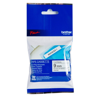 Brother - Nastro - Nero-Bianco - MK221 -  9mm x 8mt