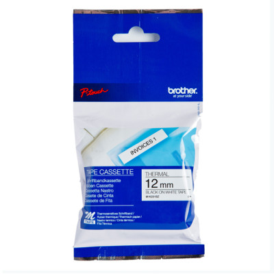 Brother - Nastro -  Nero-Bianco - MK231 - 12mm x 8mt