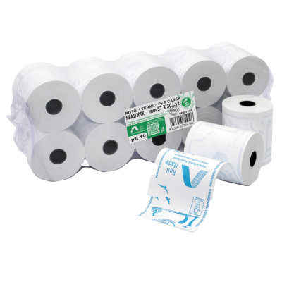 Rotolo per registratori di cassa - carta termica BPA free - 57 mm x 30 mt - 48 gr - diametro esterno 45 mm - anima 12 mm - Rotol