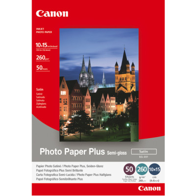 Canon - Carta fotografica semilucida SG-201 Plus - 4 x 6   - 50 Fogli - 1686B015