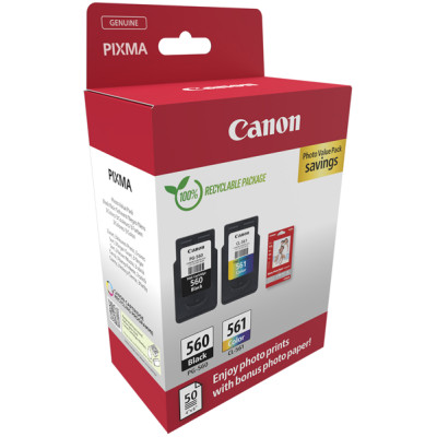 Canon - Cartuccia Ink CRG PG-560-CL-561 - con Confezione Fogli - 3713C008