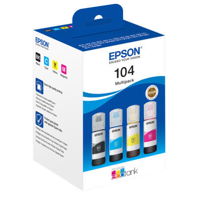 Epson - ECOTANK 104 MULTIPACK - BK-C-M-G - C13T00P640
