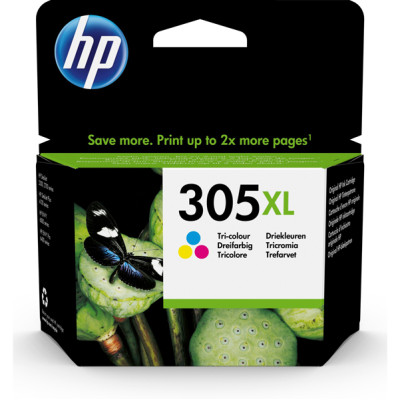 Hp - Cartuccia Ink originale - 305XL - C-M-Y - 3YM63AE - 200 pag
