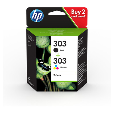 Hp - Cartuccia ink originale- 303 - C-M-Y-K - 3YM92AE - C-M-Y 165 pag - K 200 pag