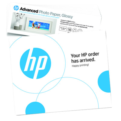 Hp - Confezione da 10 fogli di carta originale fotografica HP Advanced - lucida - 250 g-m² - 49V51A