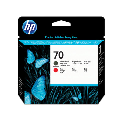 Hp - Testina di stampa originale - 70 - Nero opaco - Rosso - C9409A - 130ml