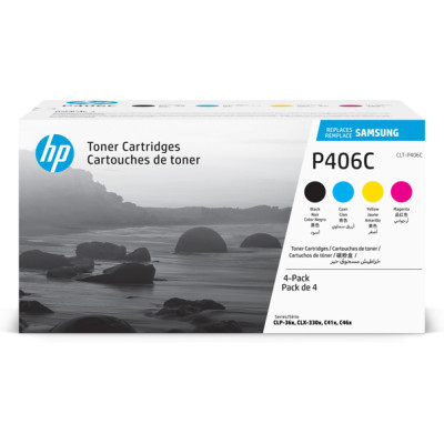 Samsung-HP - Multipack 4 Toner originale - C-M-Y-K - CLTP406C-ELS