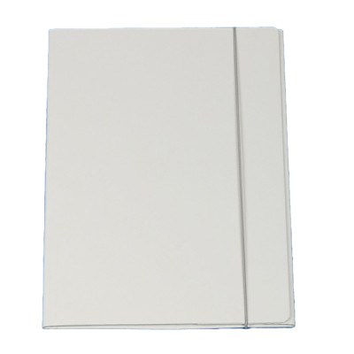 Cartellina con elastico - cartone plastificato - 3 lembi - 25x34 cm - bianco - Queen - Starline