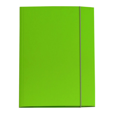 Cartellina con elastico - cartone plastificato - 3 lembi - 25x34 cm - verde prato - Queen - Starline