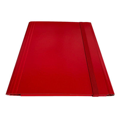 Cartella c-elastico piatto - dorso variabile - rosso - Starline