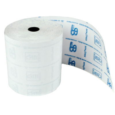 Rotolo registratore cassa - 57,5 mm x 50 m - diametro esterno 64 mm - anima 12 mm - 55 gr - carta termica BPA free - Sabacart - 