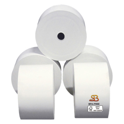 Rotolo per distributori self service - 59,5 mm x 85 m - diametro esterno 90 mm - anima 18 mm - 70 gr - carta termica BPA free - 