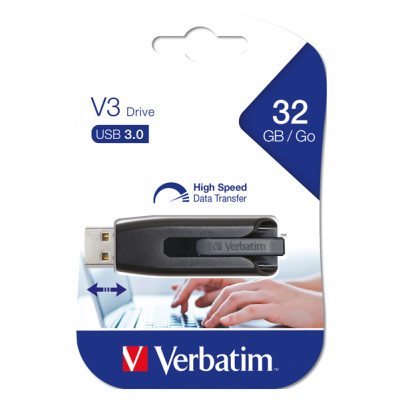 Verbatim - Usb 3.0 Superspeed Store N Go V3 Drive - Nero - 49173 - 32GB