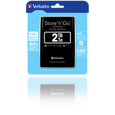 Verbatim - Hard disk portatile Store  N Go Usb 3.0 - Nero - 53177 - 2TB